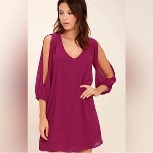 Lulu's Magenta High Low Dress